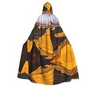 peiyeety Capa con capucha con estampados de pirámides egipcias en el desierto para Halloween, disfraces de rol y más.