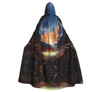 peiyeety Capa con capucha para adulto con diseño de fútbol: disfraz medieval para Halloween, magos, fiestas temáticas y mucho más.