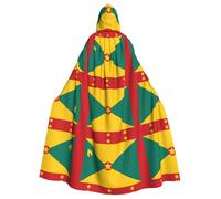 peiyeety Capa con capucha para adultos con diseño de la bandera de Granada para Halloween, ideal para usar durante Halloween y juegos de rol.