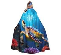 peiyeety Capa con capucha unisex con patrón de marina azul hielo para disfraz de Halloween, vampiro, bruja, cosplay, mago