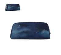 peiyeety Estuche de Cuero con diseño de Estrellas del Cielo Nocturno y Cremallera, portátil, estético, Impermeable, Bonito Estuche para lápices para Oficina