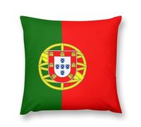 peiyeety Funda de cojín Decorativa para Exteriores con la Bandera de Portugal, para jardín, casa de Campo, Suave, Cuadrada, para Dormitorio