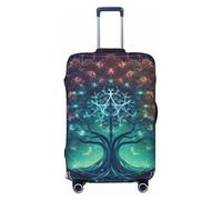 peiyeety Funda de Equipaje de Viaje Life Icon con Protector de Maleta de Licra Espacial, Lavable, elástica, Resistente a arañazos, se Adapta a Maletas de 45 a 81 cm.