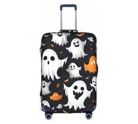 peiyeety Funda elástica Duradera para Maleta con Bonito diseño de Fantasma Blanco para Halloween: Protege y distingue tu Equipaje
