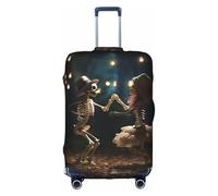 peiyeety Funda elástica Duradera para Maletas con diseño de Esqueleto Bailando: Protege y distingue tu Equipaje