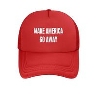 peiyeety Gorra de béisbol Ajustable con el Logo de Make America Go Away, Color Rojo