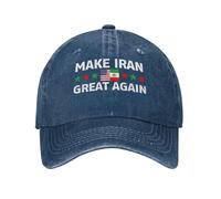 peiyeety Gorras de Golf Make Iran Great Again para Mujer. Gorras de Pickleball de Irán Gratis, Azul Marino.