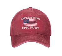 peiyeety Gorras de Pickleball iraníes Gratis para Hombre. Gorra roja Operation Epic Fury.