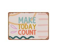 peiyeety Interesante cartel metálico con el mensaje Mis mejores deseos, saludos cordiales. Póster decorativo para pared, ideal para habitaciones, oficinas, cafeterías o bares. Tamaño: 8x12 pulgadas.