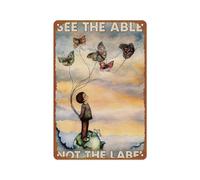 peiyeety Interesante cartel metálico con la frase Dios dice que eres único para decorar la pared de tu habitación, hogar o cafetería (20 x 30 cm).