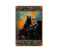 peiyeety Interesante cartel metálico Dogs Welcome Poster Art for Room Home Coffee Bar Decor 8x12 pulgadas