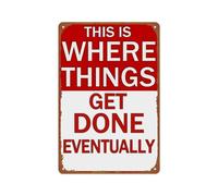 peiyeety Interesante cartel metálico rústico de granja con gallina cacareando para encontrar la verdad, póster para decoración de pared de habitación, hogar, cafetería, 8x12 pulgadas.