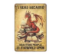 peiyeety Letrero de metal Leo porque estoy asando dragón, letreros vintage de aluminio para jardinería, hogar, bar, oficina, patio exterior, decoración de pared, 8 x 12 pulgadas