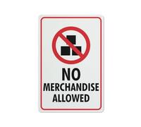 peiyeety Letrero de metal Prohibida la entrada de mercancías Ideal para la decoración de paredes de jardín y patio 8x12 pulgadas