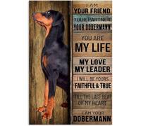 peiyeety Letrero Dobermann Eres mi vida, mi amor, mi líder de 30 x 40 cm (12 x 16 pulgadas) - Decoración retro para amantes de los perros.