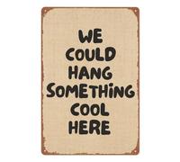 peiyeety Letrero metálico interesante Este debe ser el lugar Póster Arte de pared Letrero para habitación Garaje Cafetería Decoración 8x12 pulgadas