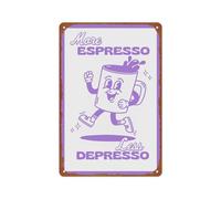 peiyeety Letrero metálico Salida Dramática, póster rojo y rosa para decoración de pared de habitaciones, hogares, cafeterías, bares, 8x12 pulgadas.