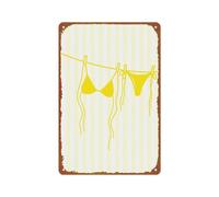 peiyeety Letrero metálico vintage Estos son los buenos viejos tiempos, póster de color beige neutro para decoración de pared, ideal para habitaciones, oficinas, cafeterías o bares (20 x 30 cm).