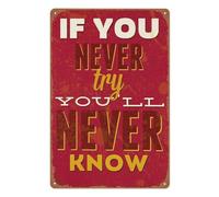 peiyeety Letrero metálico vintage La vida te ofrece una segunda oportunidad Letrero de hojalata Arte de pared Póster Letrero Decoración para habitación Oficina Cafetería Bar 8x12 pulgadas