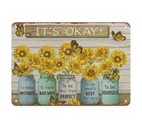 peiyeety Letrero metálico vintage Letrero de hojalata No creas todo lo que piensas Póster decorativo para pared para el hogar, la oficina, el café o el bar 8x12 pulgadas