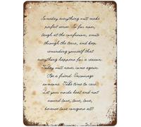 peiyeety Letrero motivacional de aluminio: Algún día todo tendrá sentido | Decoración para el hogar, la oficina o la residencia estudiantil | Regalo de resiliencia 30 x 40 cm