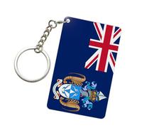 peiyeety Llavero acrílico con la bandera de Tristan Da Cunha, llaveros de moda, cadenas acrílicas para coche, etiquetas para hombres y mujeres.