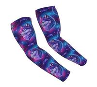 peiyeety Mangas protectoras para brazos Purple Universe Galaxy Magic Wolf in the Space1, ideales para deportes al aire libre. Funda protectora de compresión para brazos de adulto.