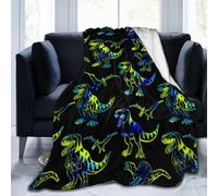 peiyeety Manta de Franela de Dinosaurio tiranosaurio, Ligera y Suave, Ideal para sofá Cama, para Todas Las Estaciones, 101,6 x 76,2 cm