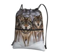 peiyeety Mochila con cordón Bolsas deportivas para gimnasio Pack of Wolves Bolsas con cordón Mochila con cordón Bolsa con cordón para mujeres y hombres