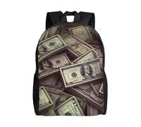 peiyeety Mochila de viaje con billetes de cien dólares para hombre y mujer, mochila para portátil de 15,6 pulgadas, impermeable, para trabajo