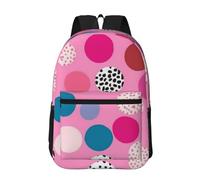 peiyeety Mochila de viaje con estampado de lunares rosa loco para hombre y mujer, mochila para portátil de 17 pulgadas, impermeable, para trabajo