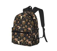 peiyeety Mochila de viaje para portátil para hombre y mujer: mochila de playa ligera, resistente al agua, con estampado de calaveras del oeste y correas ajustables.