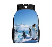 peiyeety Mochila de viaje Penguin Antarctica Ice para hombre y mujer, mochila impermeable para portátil de 15,6 pulgadas, bolso de trabajo