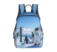 peiyeety Mochila de viaje Penguin Antarctica Ice para hombre y mujer, mochila impermeable para portátil de 14 pulgadas, bolso de trabajo