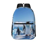 peiyeety Mochila de viaje Penguin Antarctica Ice para hombre y mujer, mochila impermeable para portátil de 17 pulgadas, bolso de trabajo