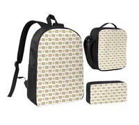 peiyeety Mochila LGBT Gay Pride Rainbow Flag Love de 17 pulgadas, bolsa para el almuerzo, mochila ligera para hombres y mujeres, 3 unidades