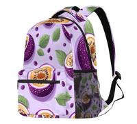 peiyeety Mochila para portátil con diseño de fruta tropical de la pasión para mujer y hombre, mochila de viaje de gran capacidad, ligera, informal, para el trabajo, senderismo y acampada.