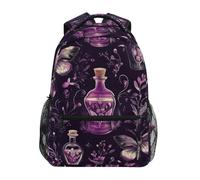 peiyeety Mochila para portátil con diseño de mariposa mágica y brujería (01) para hombre y mujer, mochila universitaria personalizada, mochila de viaje informal.