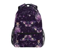 peiyeety Mochila para portátil con diseño de mariposa mágica y brujería (02) para hombre y mujer, mochila universitaria personalizada, mochila de viaje informal.