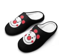 peiyeety Pantuflas de espuma viscoelástica para hombre con diseño de cara de payaso, ligeras, de algodón, para interiores y exteriores.46-47