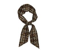 peiyeety Pañuelo de seda africano con estampado tribal de tela de barro para el cabello, turbante de moda para mujer, ligero, para el cuello, accesorios para el bolso