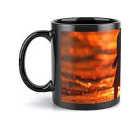 peiyeety Taza de café de cerámica de 11 oz con diseño impreso Persiguiendo la sombra del sol, taza suave y duradera para café matutino, té, regalo para Navidad, cumpleaños, oficina y hogar.