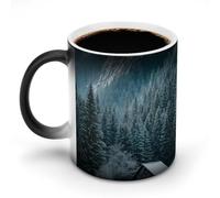 peiyeety Taza que cambia de color, con estampado Edge of the Winter Realm, sensible al calor, de cerámica para café, ideal para hombres y mujeres, regalo divertido de Navidad y cumpleaños.