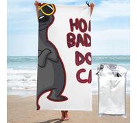 peiyeety Toalla de Playa de Microfibra Honey-Badger Don't Care Extragrande de 80 x 160 cm. Secado rápido, Ligera y compacta. Ideal para Viajes y Piscina.
