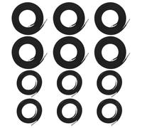 PEIZHIYC 12 cuerdas elásticas para tumbona, 1,4 m + 2,2 m de goma para tumbona, cuerda de goma negra para tumbona de relajación, silla de jardín de gravedad cero