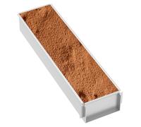 PEIZHIYC 41,7 x 10 x 6 cm, molde de tiramisú con parte lateral extraíble, molde para mousse para tartas, molde antiadherente para hornear, rectangular, ajustable, para preparación de tartas, pan