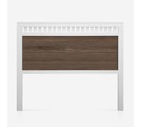 PEJECAR Cabecero Bora para Cama de 135 Fabricado en Madera Maciza de Pino insigni Acabado Combinado Blanco Nogal