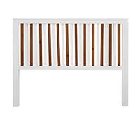 PEJECAR cabecero Modelo daimiel para Cama de 105 Fabricado en Madera Maciza de Pino insigni con largueros Verticales Combinados Acabado en Blanco Satinado