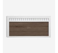 PEJECAR Muebles Cabecero de Madera Bora (Flotante), para Pared. para Camas de 180 | Cabezal Madera Pino | Dormitorio Matrimonio (Mixto: Blanco-Tablero Nogal, Cama 180 (190 cm))