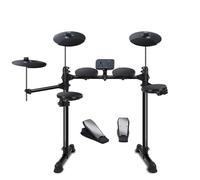 PEJLHK Tambores electrónicos profesionales plegables convenientes 4 tambores 3 platillos kit de batería electrónica de silicona con interfaz de auriculares USB de 180 tonos